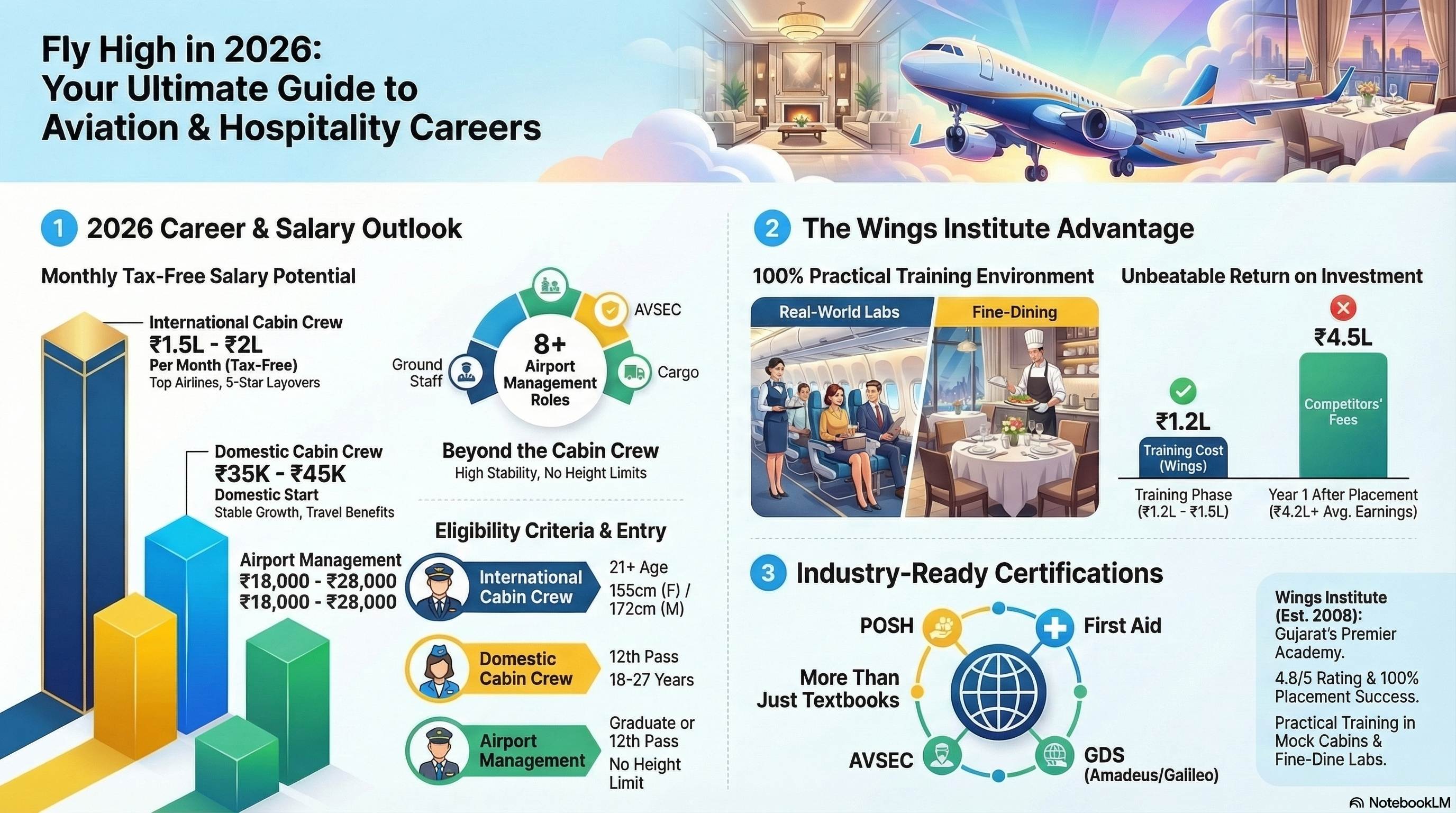 Airport Management Course After Graduation 2026: 6-12 Months - Ground Staff career guide from Wings Institute Vadodara Gujarat
